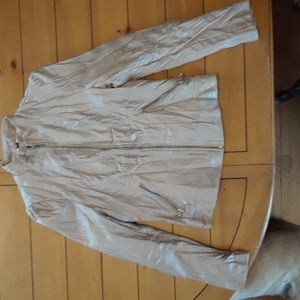 Guess Faux Cream Leather Coat